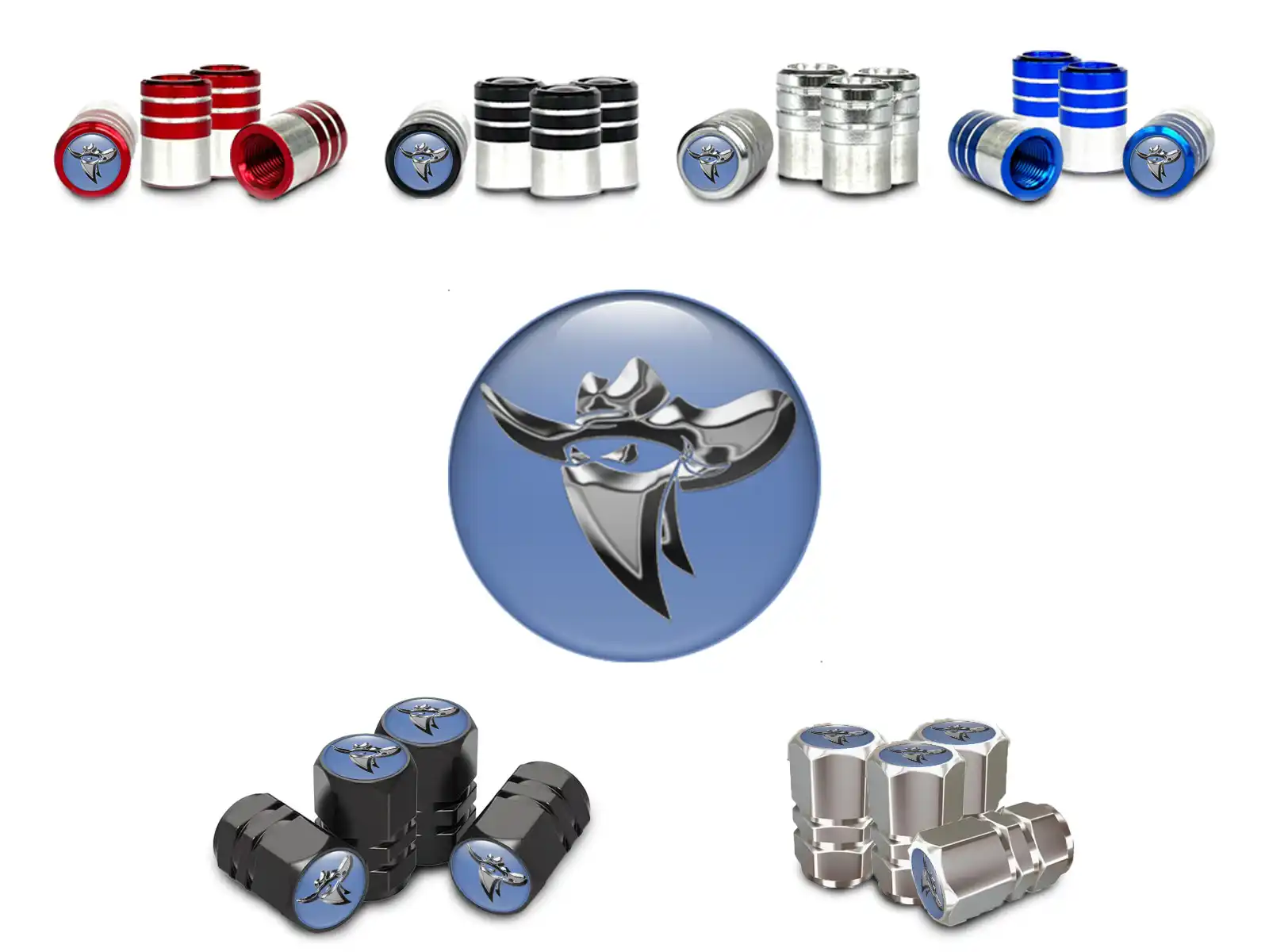 Tires Valve Caps for Bikes Glossy Finish Style